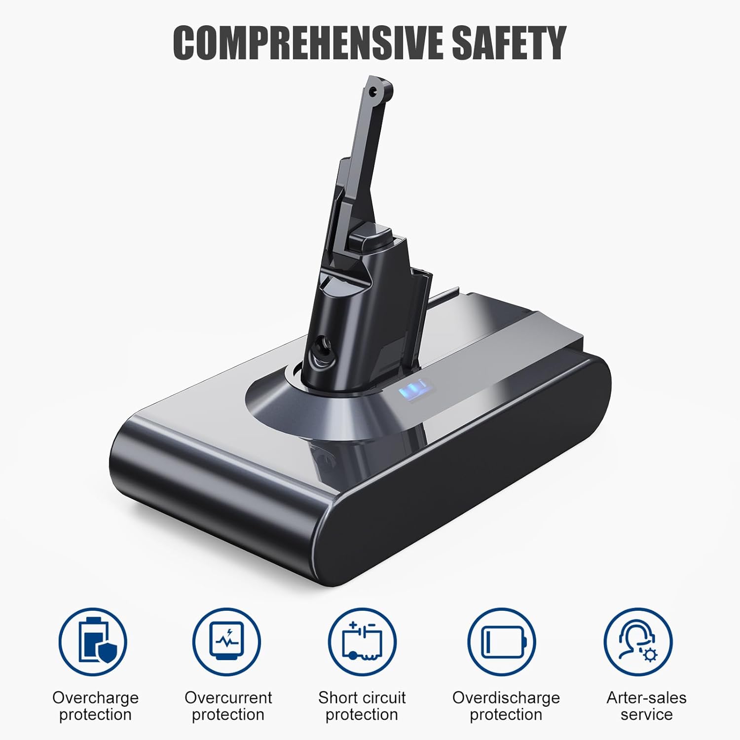 Thumbnail 3 de 8000mAh Batteria di Ricambio per Dyson V8 Absolute SV10: potenza e affidabilità per il tuo aspirapolvere