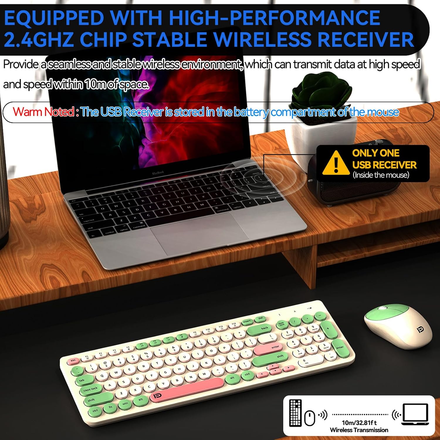 Detalle 2 de FD Wireless Keyboards and Mouse Combo 2.4GHz