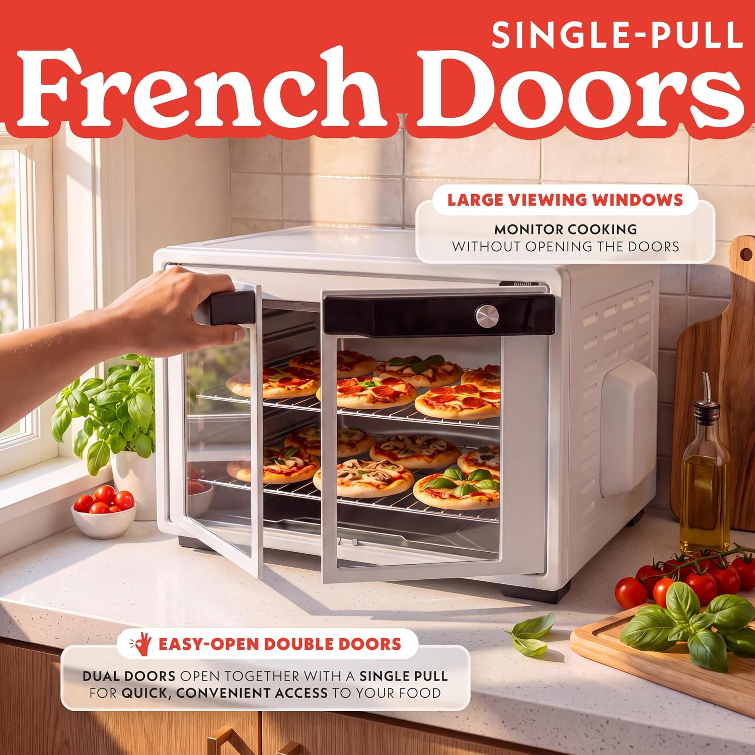 Thumbnail 4 de Gourmia French Door Air Fryer Oven 37 Qt