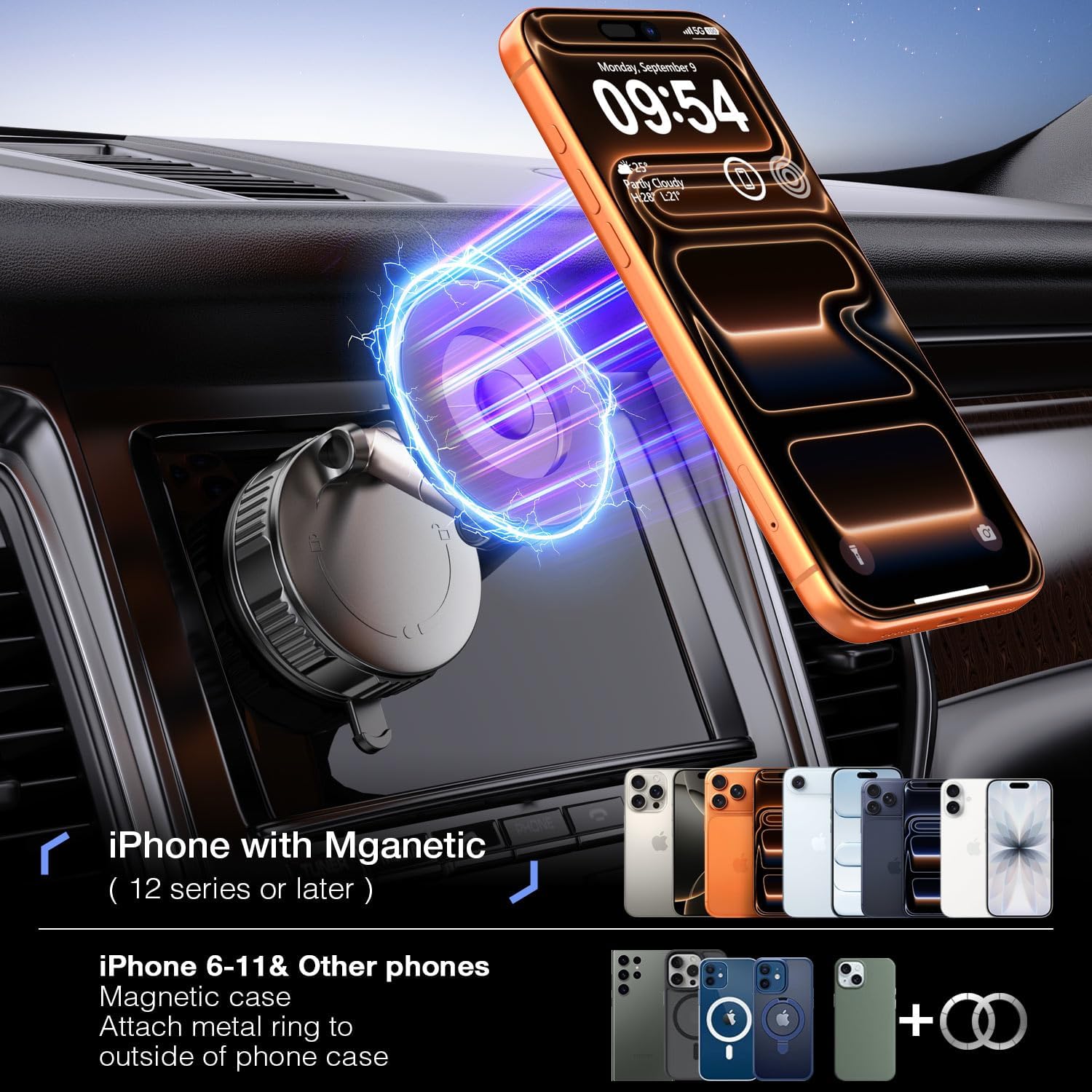 Thumbnail 6 de Vooii Car Phone Holder MagSafe 360°