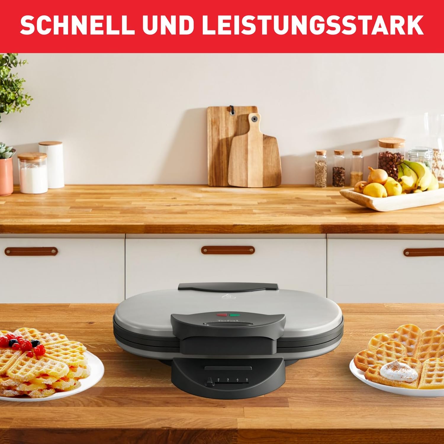 Thumbnail 2 de Tefal Doppel-Herzwaffeleisen WM311D mit stufenlosem Temperaturregler, 1200 W