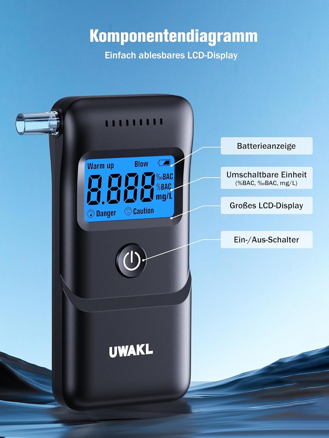 Thumbnail 1 de Polizeigenau Alkoholtester mit 10 Mundstücken