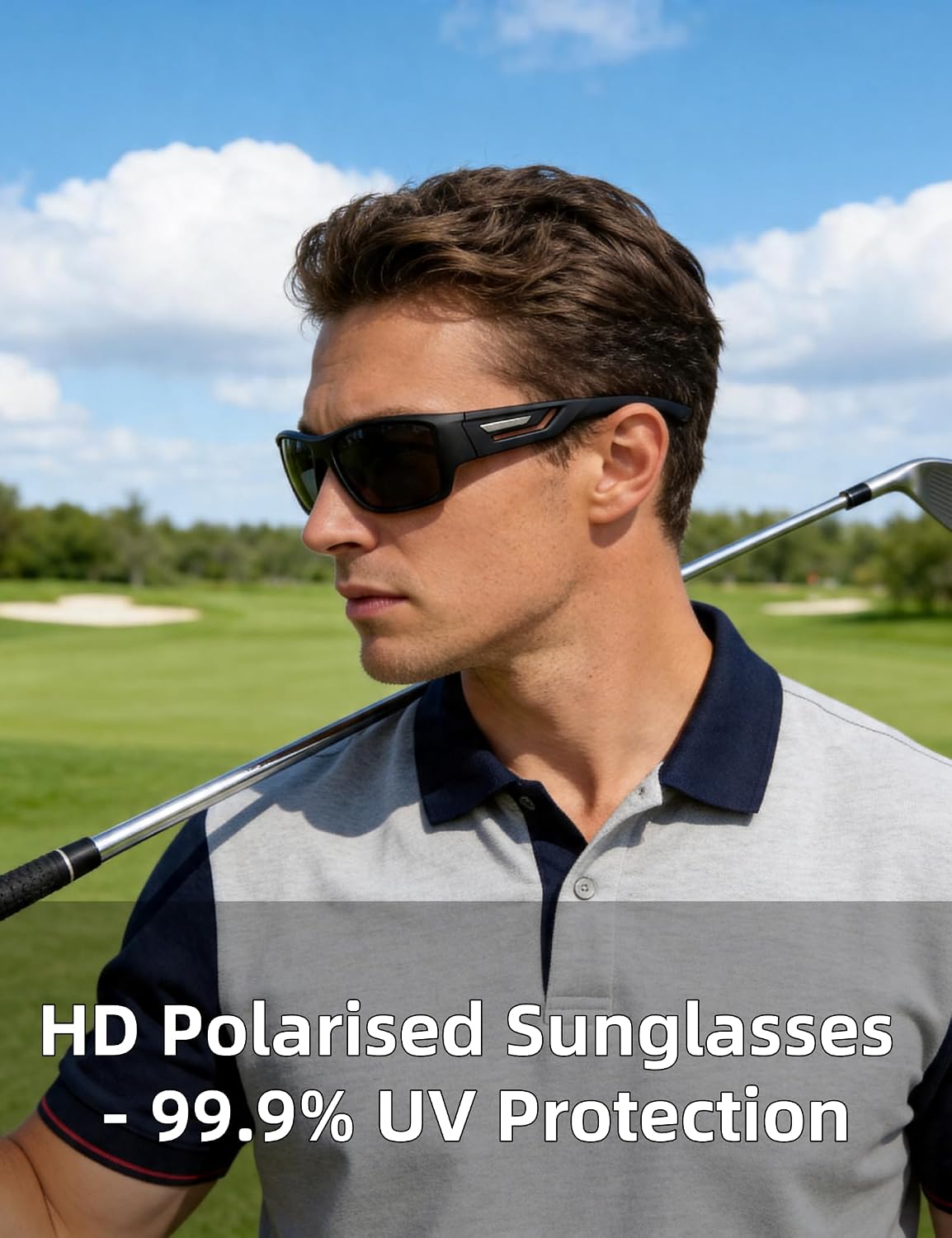 Detalle de PUKCLAR Polarised Sports Sunglasses with TR90 Frame and UV400 TAC Lenses