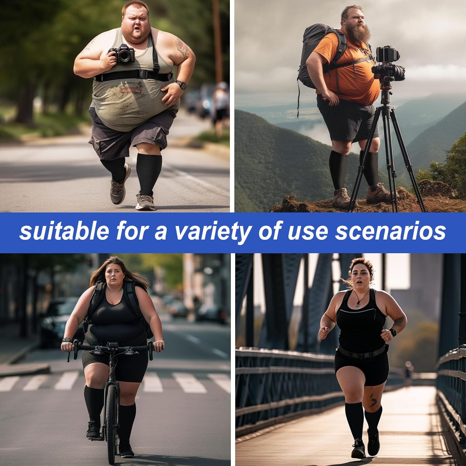 Thumbnail 6 de PUTUO Plus Size Compression Socks 20-30 mmHg