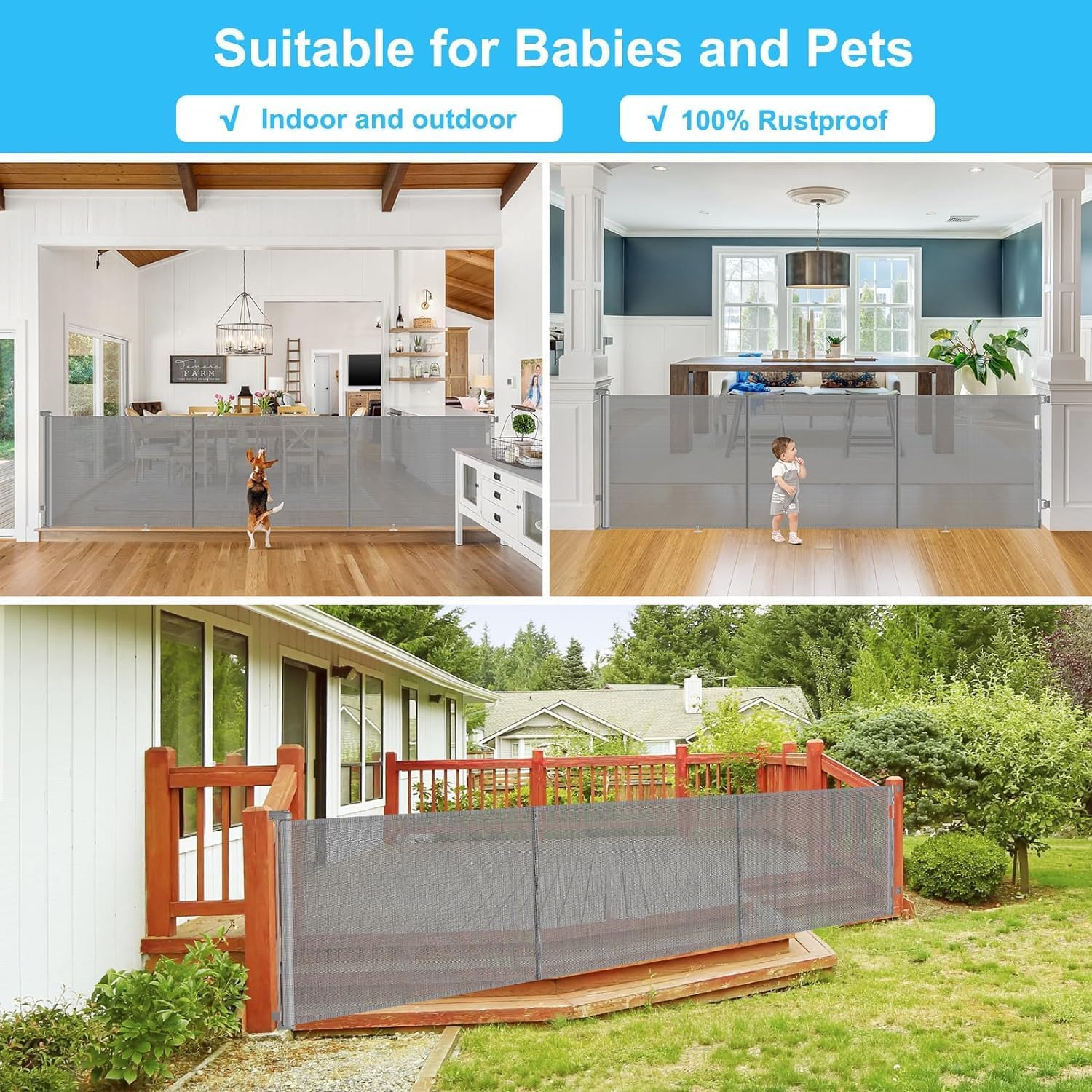 Thumbnail 6 de Wodondog Retractable Stair Gate 3m
