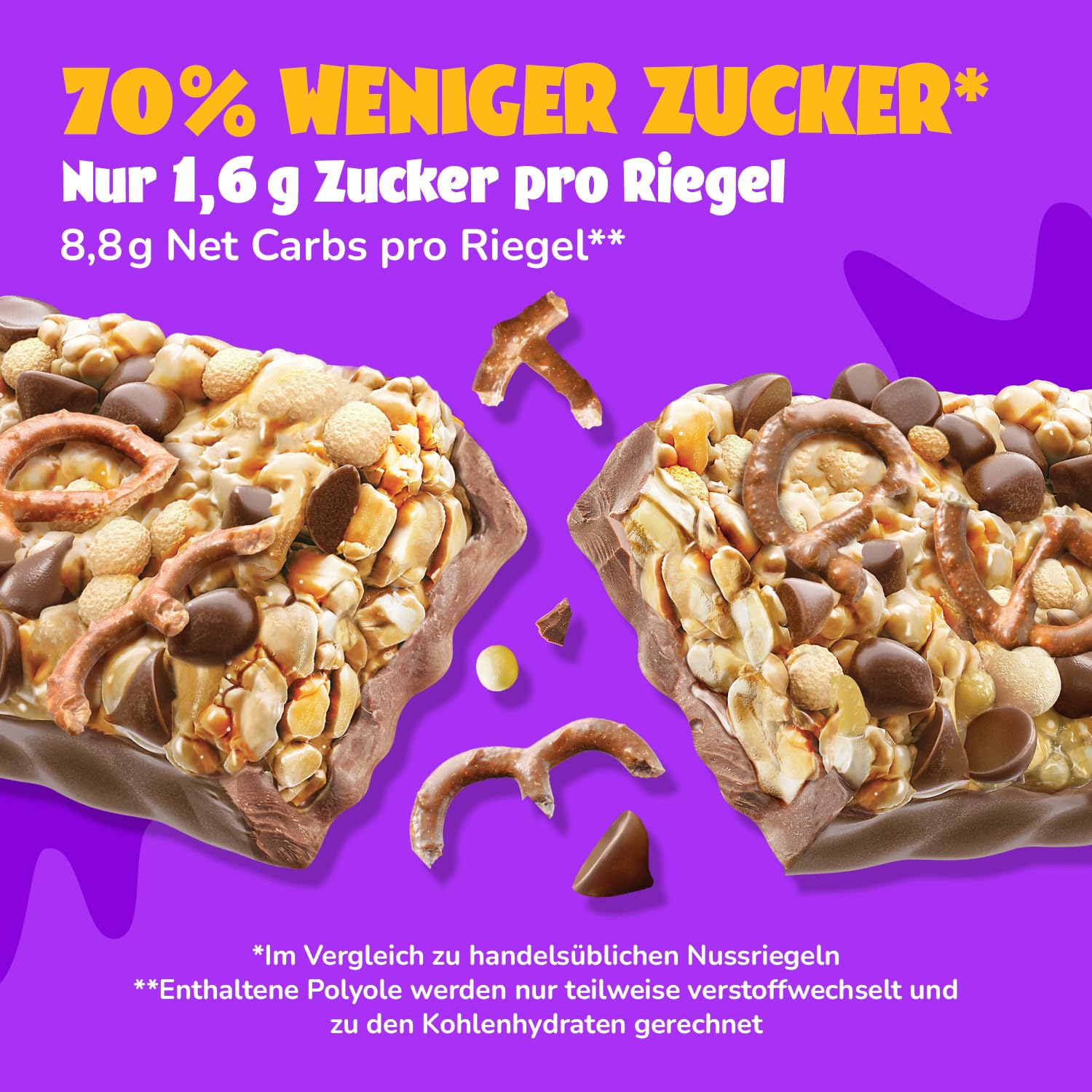 Thumbnail 4 de AHEAD Low Sugar Nut Bar Nussriegel mit Cashewkernen & Milchschokolade – 12 x 35 g