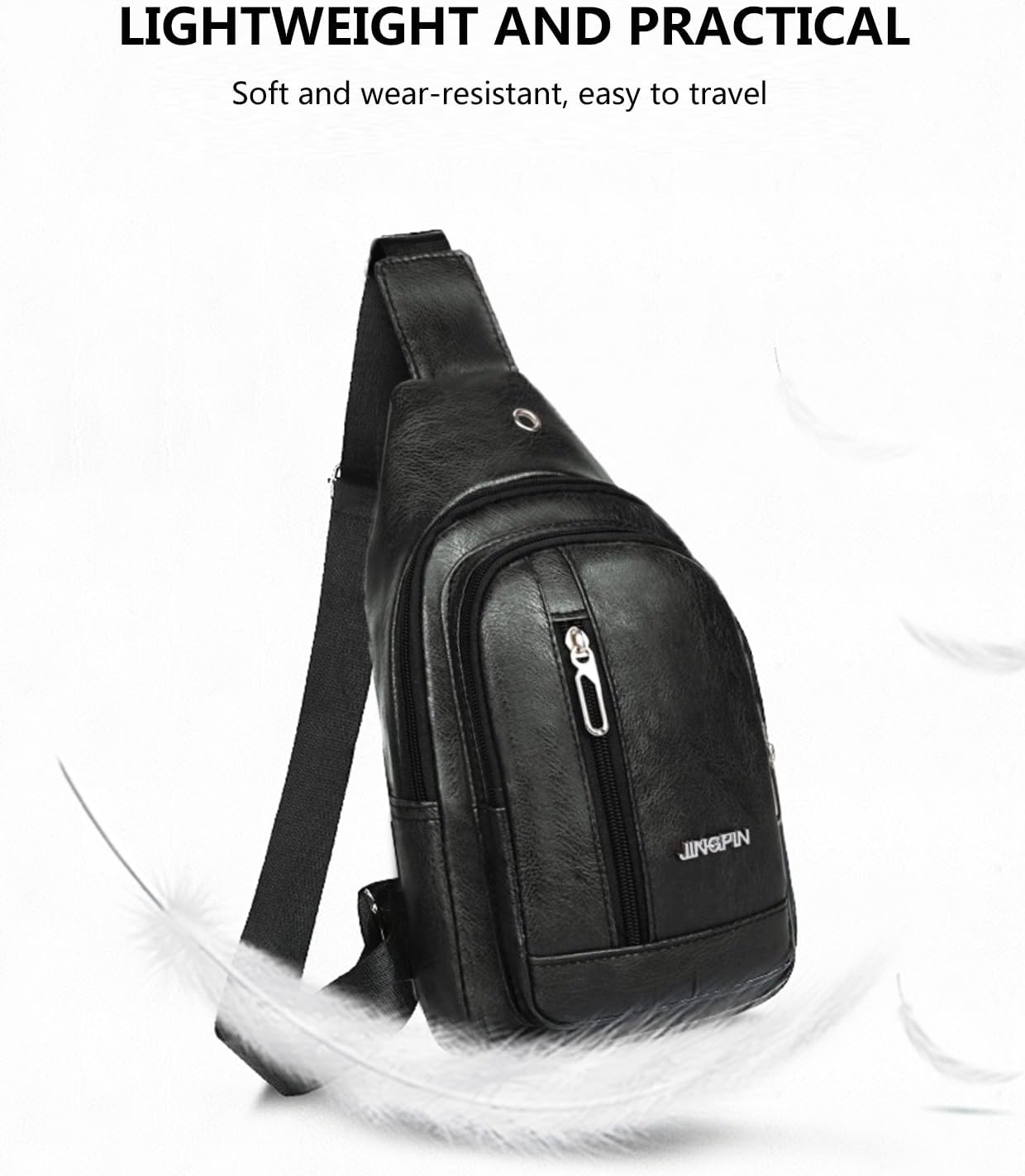 Detalle 2 de CYchen Umhängetasche Schultertasche Messenger Bag – robuste Crossbody-Tasche für Herren