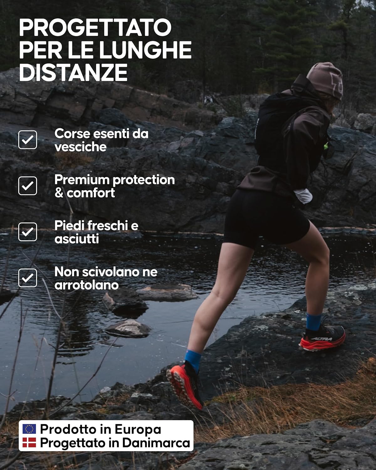 Thumbnail 3 de Danish Endurance Calze Uomo Running anti-vestiche e antiscivolo (3 o 5 paia) per trail, trekking e sport