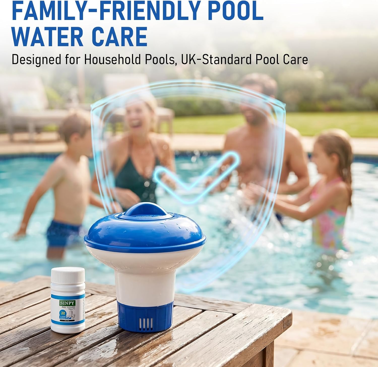 Thumbnail 2 de SINPY 100g Chlorine Tablets for Pools & Hot Tubs with Floating Dispenser