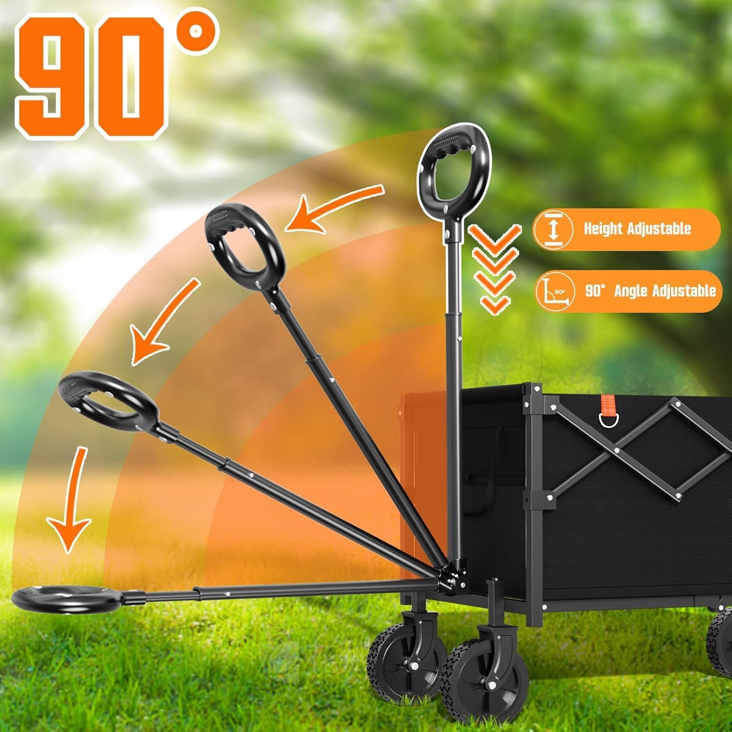 Detalle 2 de Yozoia Folding Utility Wagon 600D Oxford Fabric