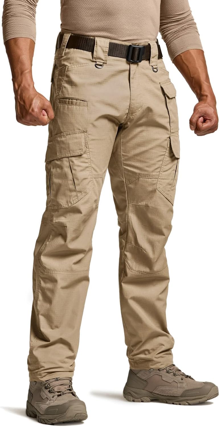 Detalle de CQR TLP117 Men's Tactical Ripstop Cargo Pants, Water-Resistant 65/35 Blend