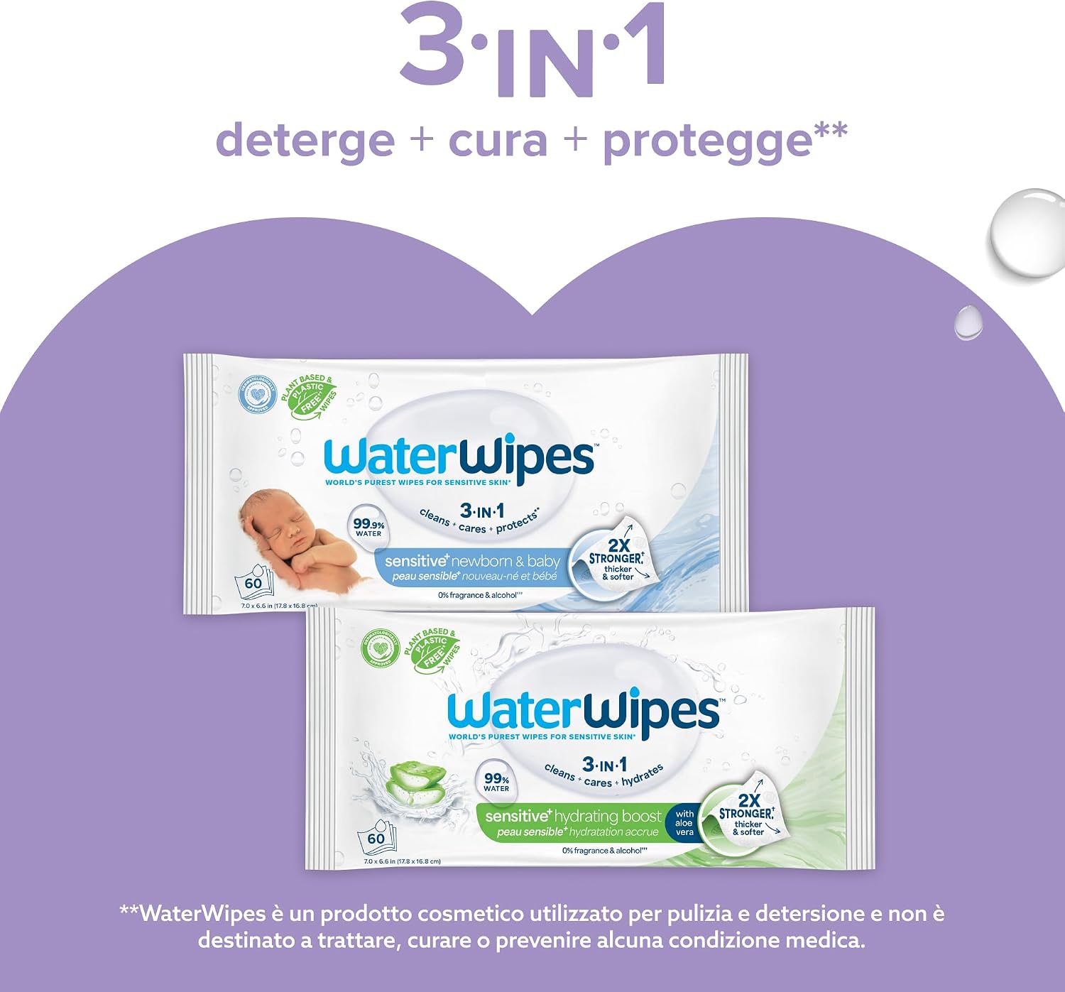 Thumbnail 6 de WaterWipes Sensitive+ 360 pezzi