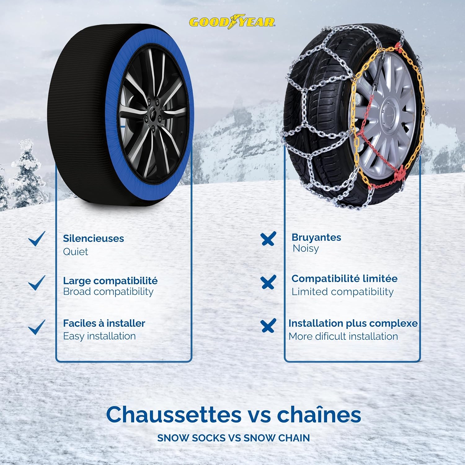 Thumbnail 6 de Chaussettes de neige GoodYear Star Gripper XL – traction sûre pour voiture