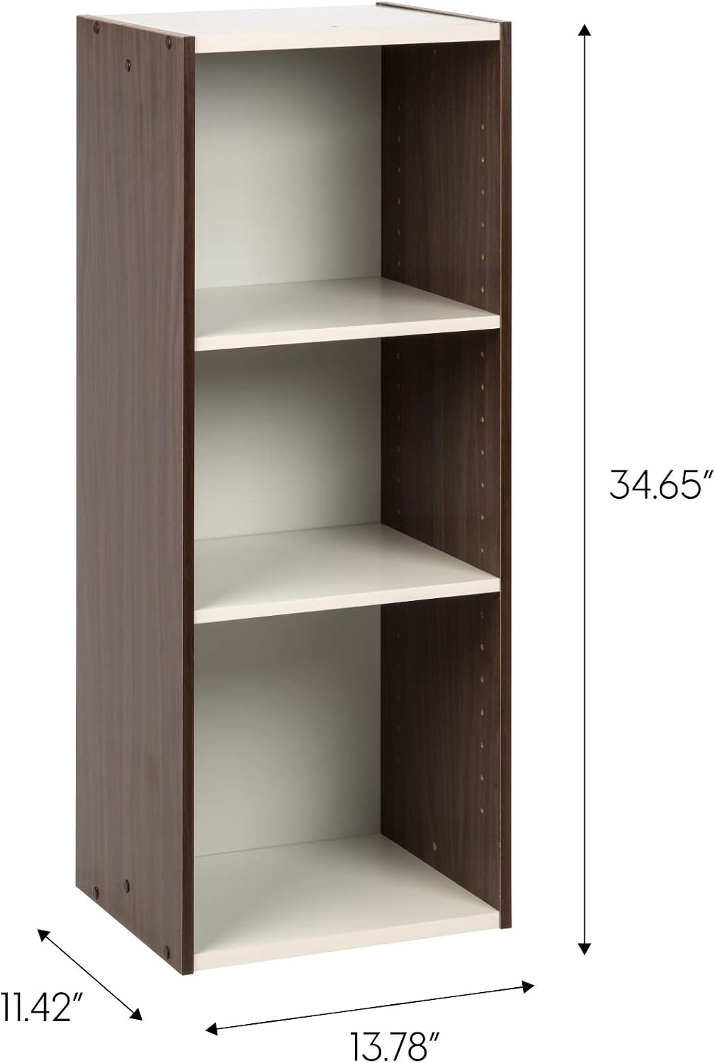 Detalle de Iris Ohyama Space Saving Shelf UB-9035: libreria modulare a 3 ripiani in Marrone