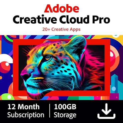 Detalle de Adobe Creative Cloud Pro | 20+ Apps, 100GB Storage, 12-Month Auto-Renewal