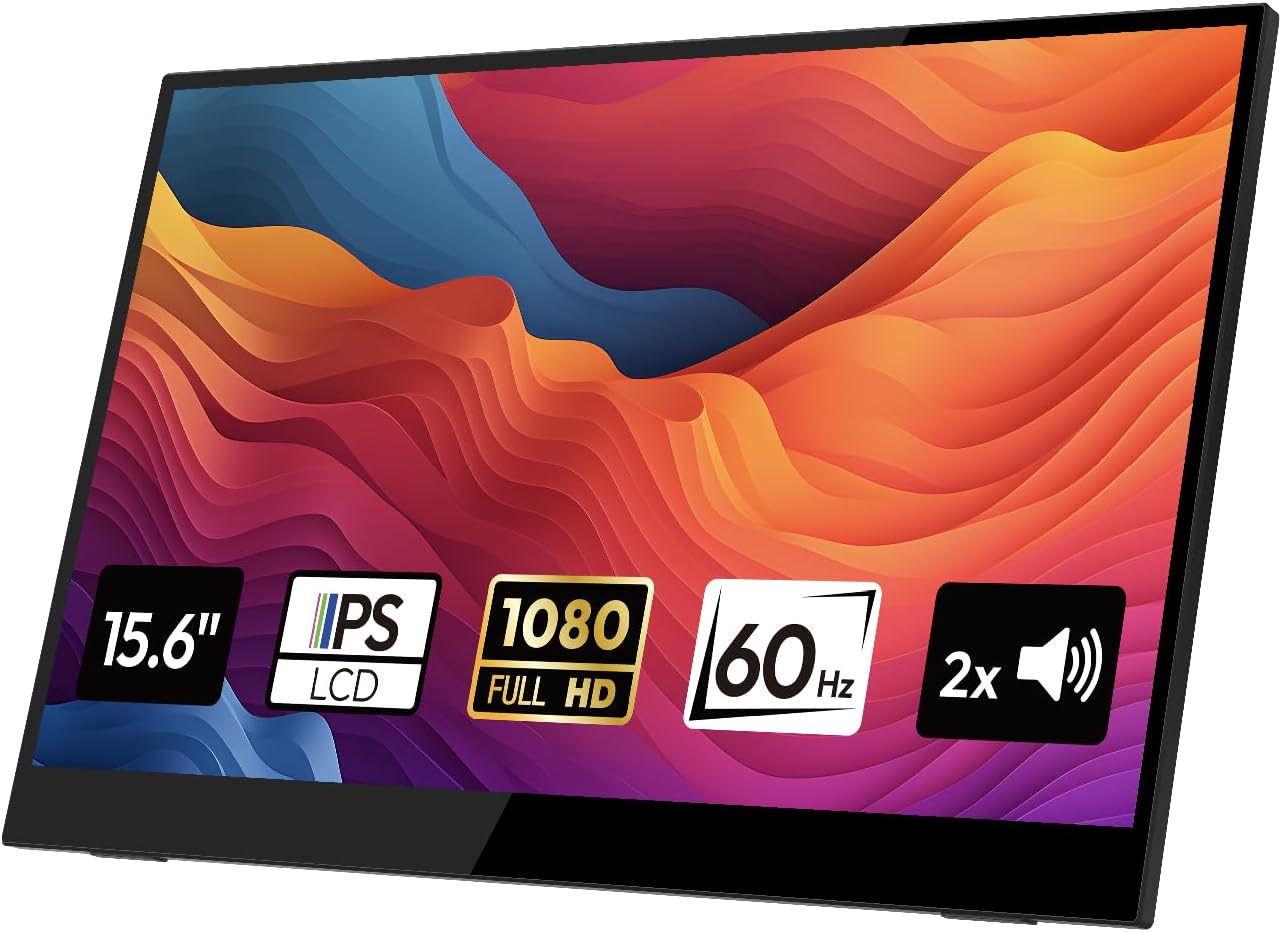 Detalle de LOGICOM Nomad Touch 15.6-inch portable touchscreen monitor, Full HD IPS