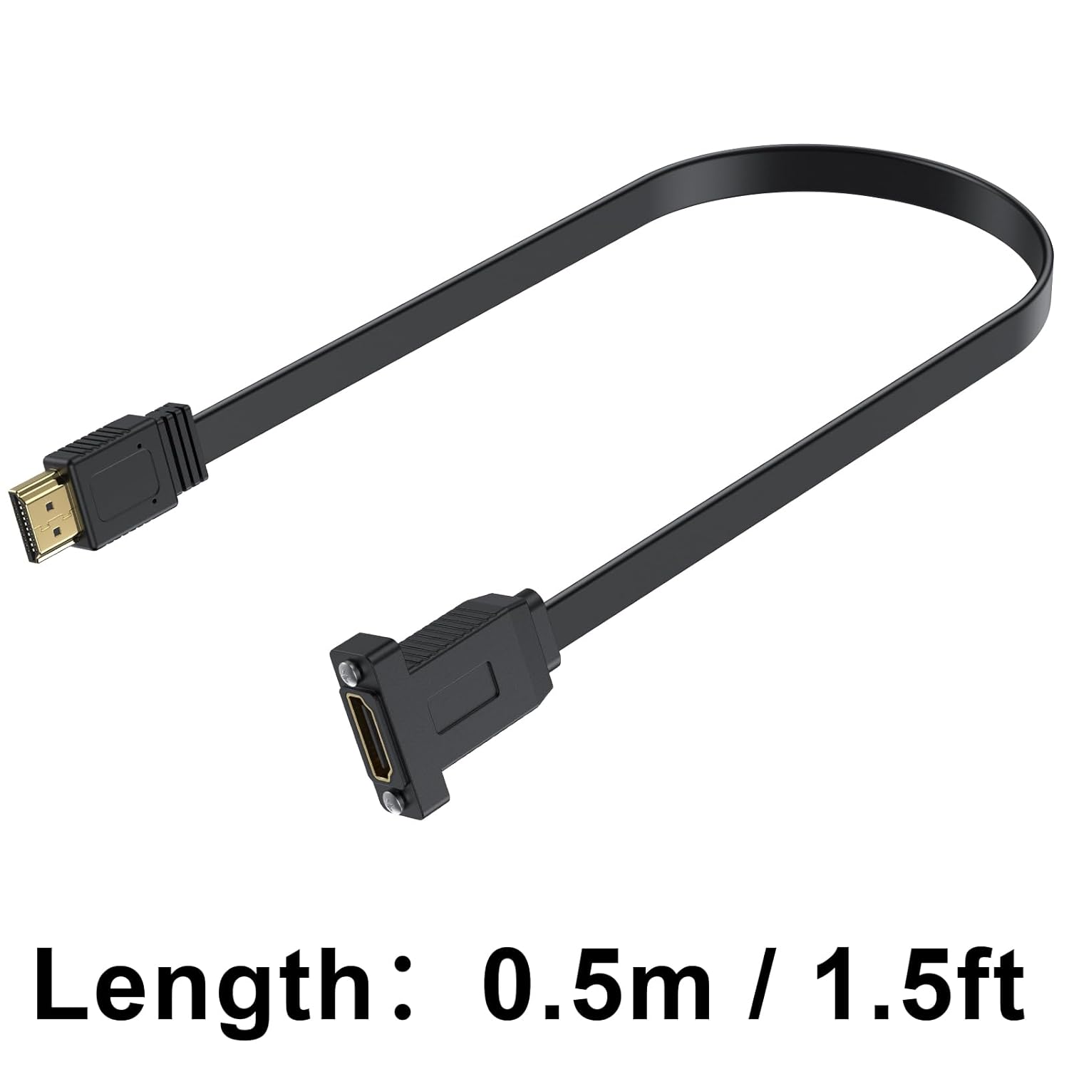 Thumbnail 6 de Maxhood Flat HDMI 2.0 Cable 1.5ft (50cm) – 4K@60Hz High Speed Extension Cable with Panel Mount