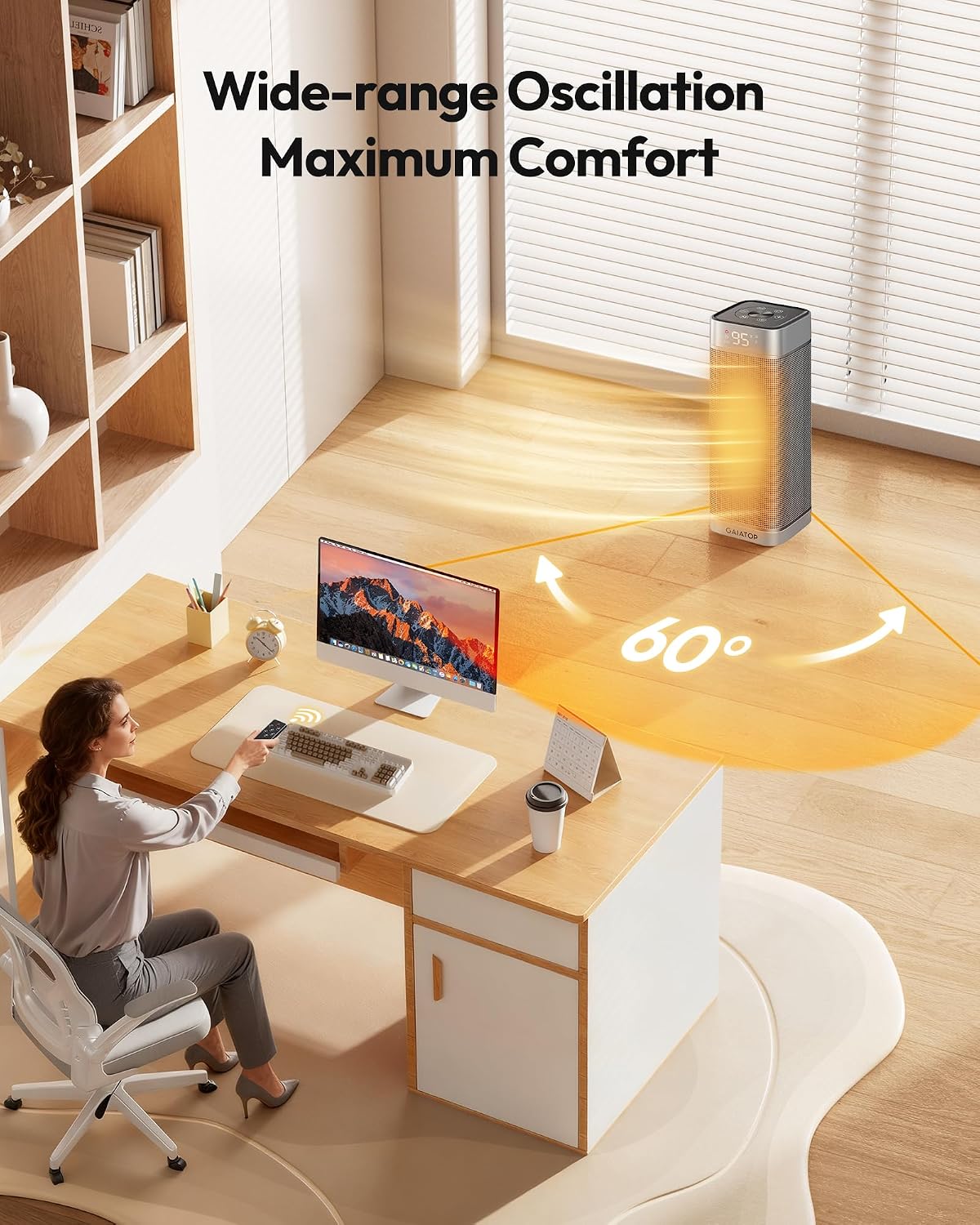 Thumbnail 3 de Gaiatop 1500W PTC Ceramic Space Heater with Remote