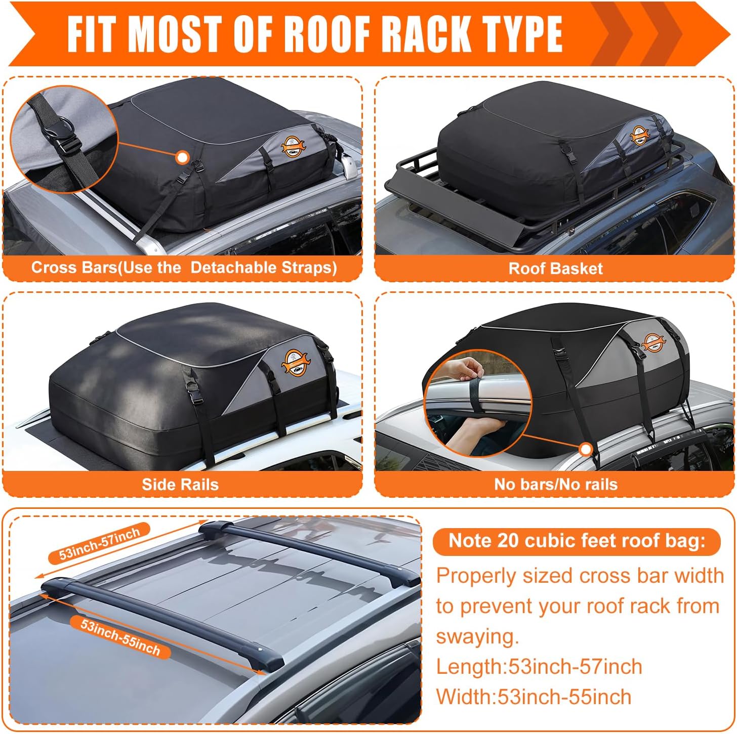 Thumbnail 2 de Sailnovo Rooftop Cargo Carrier 20 cu ft
