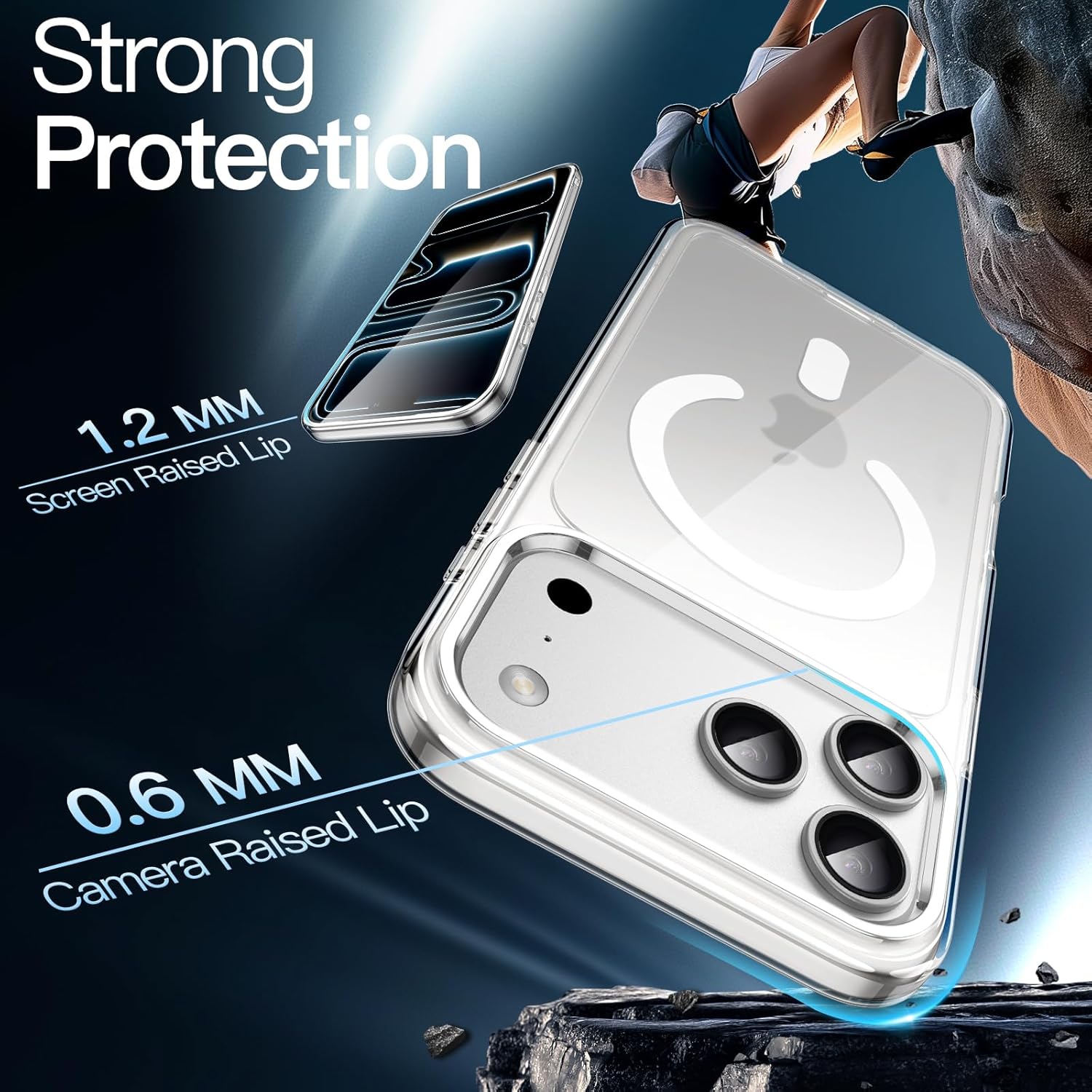 Thumbnail 4 de JETech Magnetic Case for iPhone 17 Pro Max 6.9-Inch (Clear Back) with MagSafe Compatibility