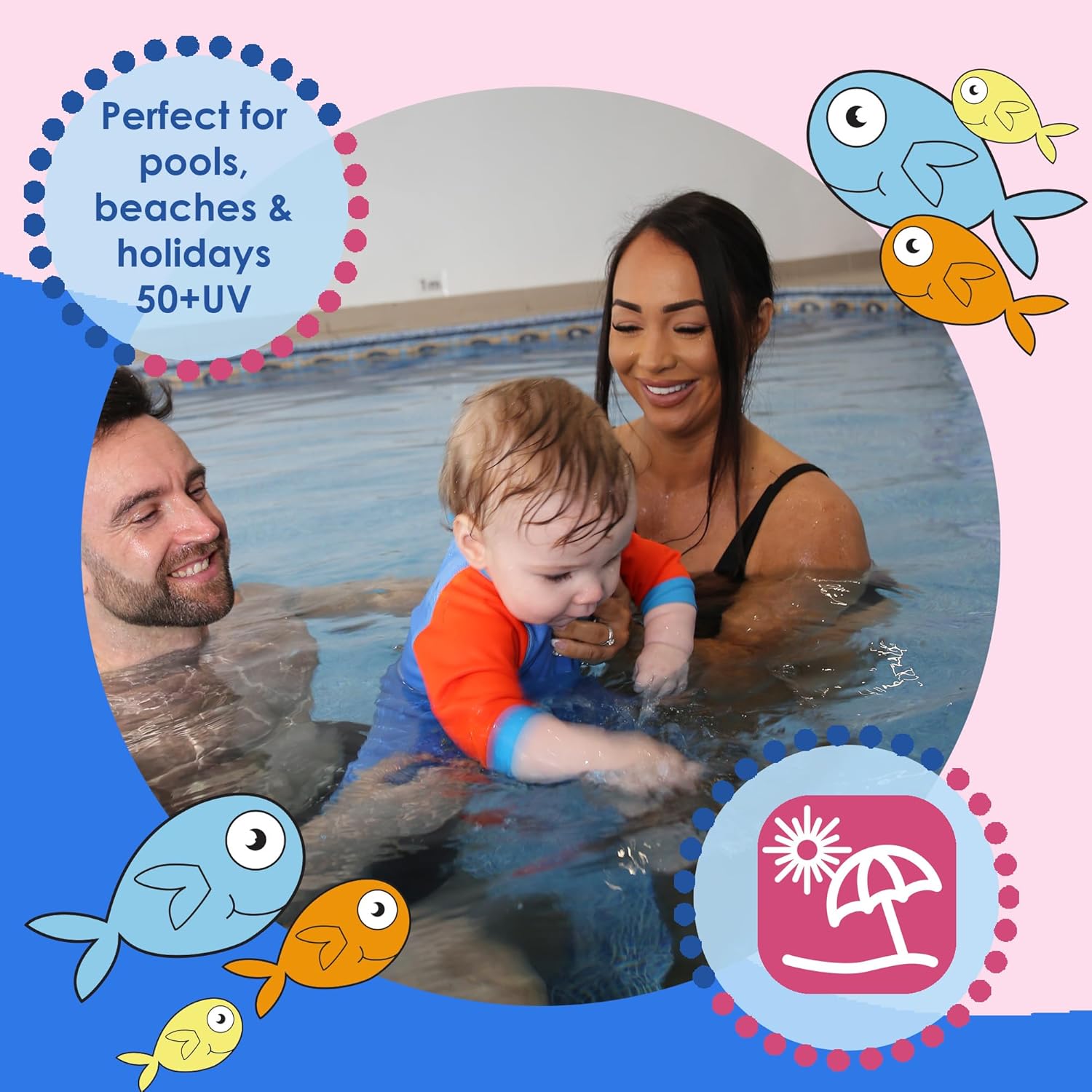Thumbnail 1 de Swimbest Warmsuit: Fleece-Lined Baby Swimwear with UPF 50+ Protection