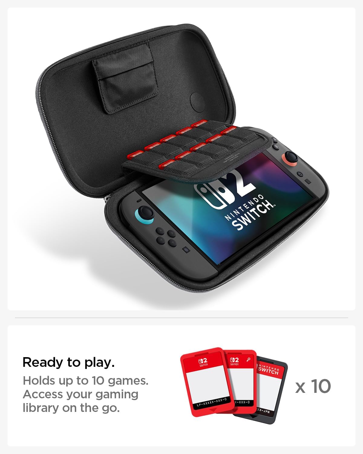 Thumbnail 3 de Spigen Klasden pochette de transport pour Nintendo Switch 2 (2025) – housse mince compacte grise charbon