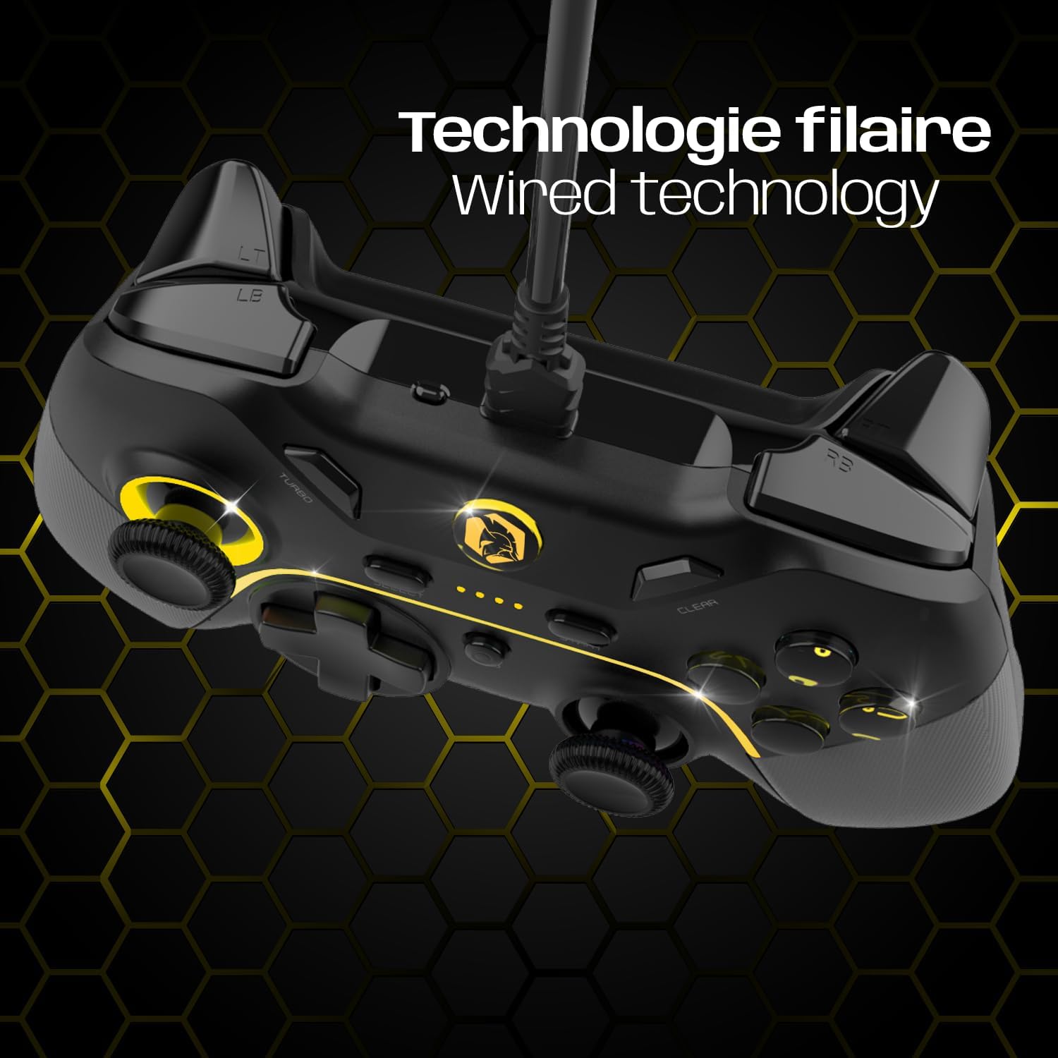 Thumbnail 3 de EMPIRE GAMING Empire Gaming – Manette filaire Gamepad PC/PS3/Switch, double vibration et modes macro/turbo