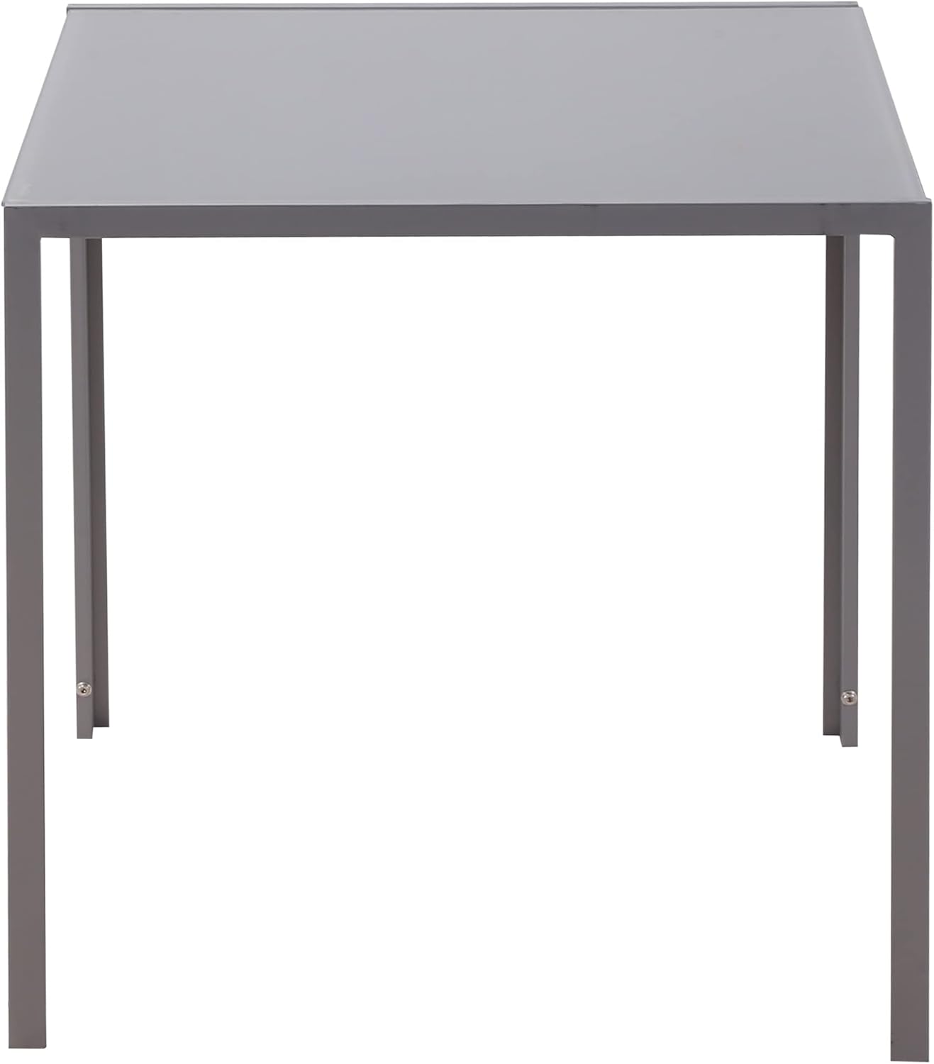 Thumbnail 6 de HOMCOM Table à Manger Carrée 75 cm – Verre trempé et piètement métal pour 2–4 personnes