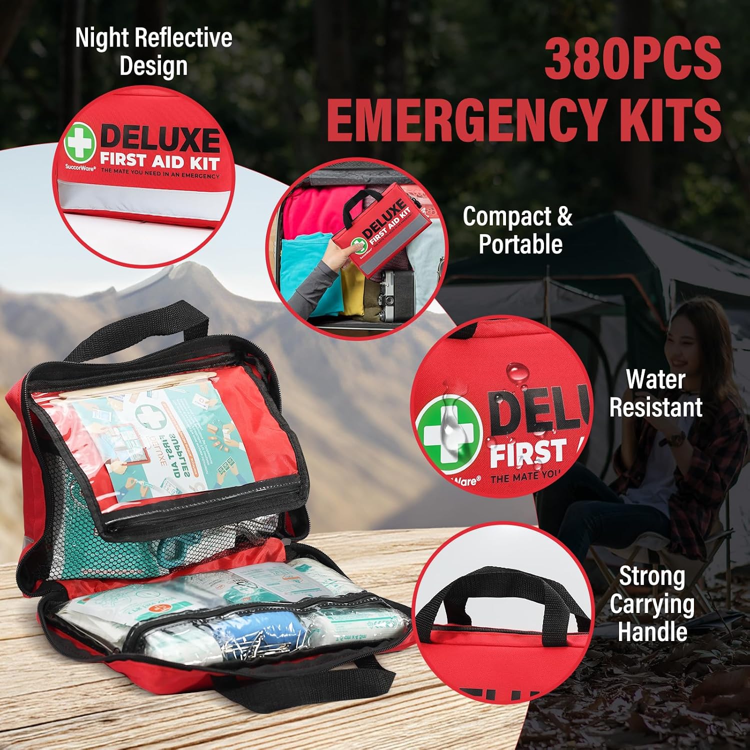 Thumbnail 3 de SuccorWare 380-Piece Deluxe First Aid Kit
