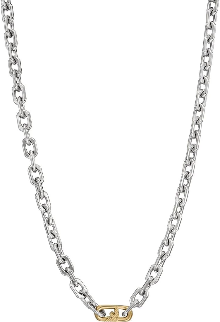Thumbnail 3 de Emporio Armani Collier pour homme en acier inoxydable avec fermoir à mousqueton