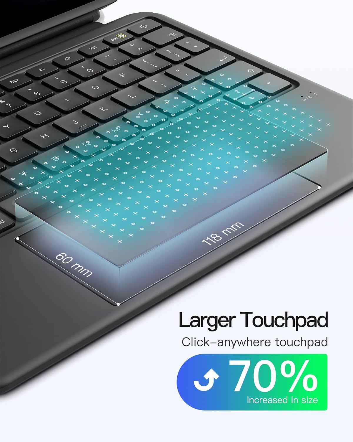Detalle de Inateck AceTouch keyboard case for iPad Air