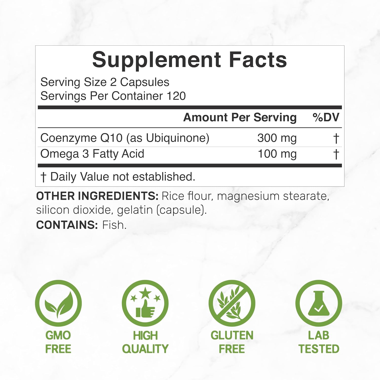 Detalle 2 de DEAL SUPPLEMENT CoQ10 Supplement 300 mg