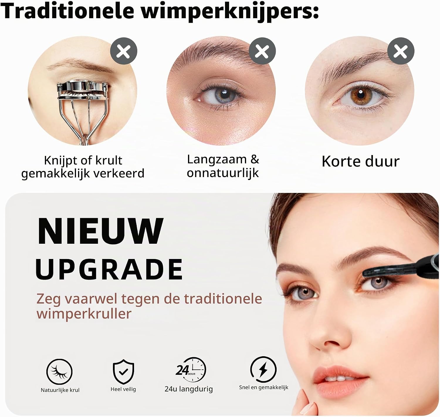 Thumbnail 2 de EYECURL S600 verwarmde wimperkruller met instelbare temperatuur en led-display