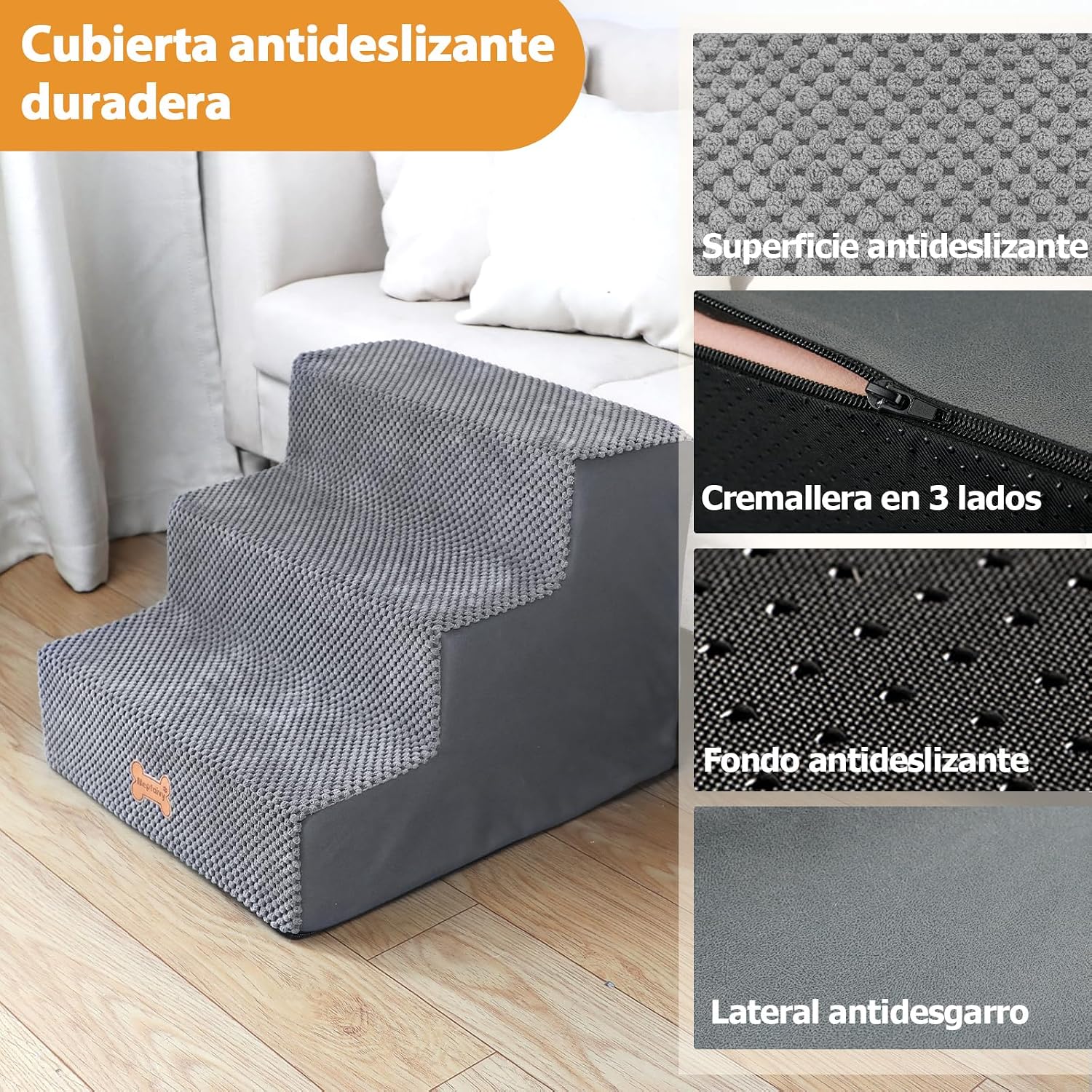 Detalle de Nepfaivy Scaletta per cani 45x40x34 cm