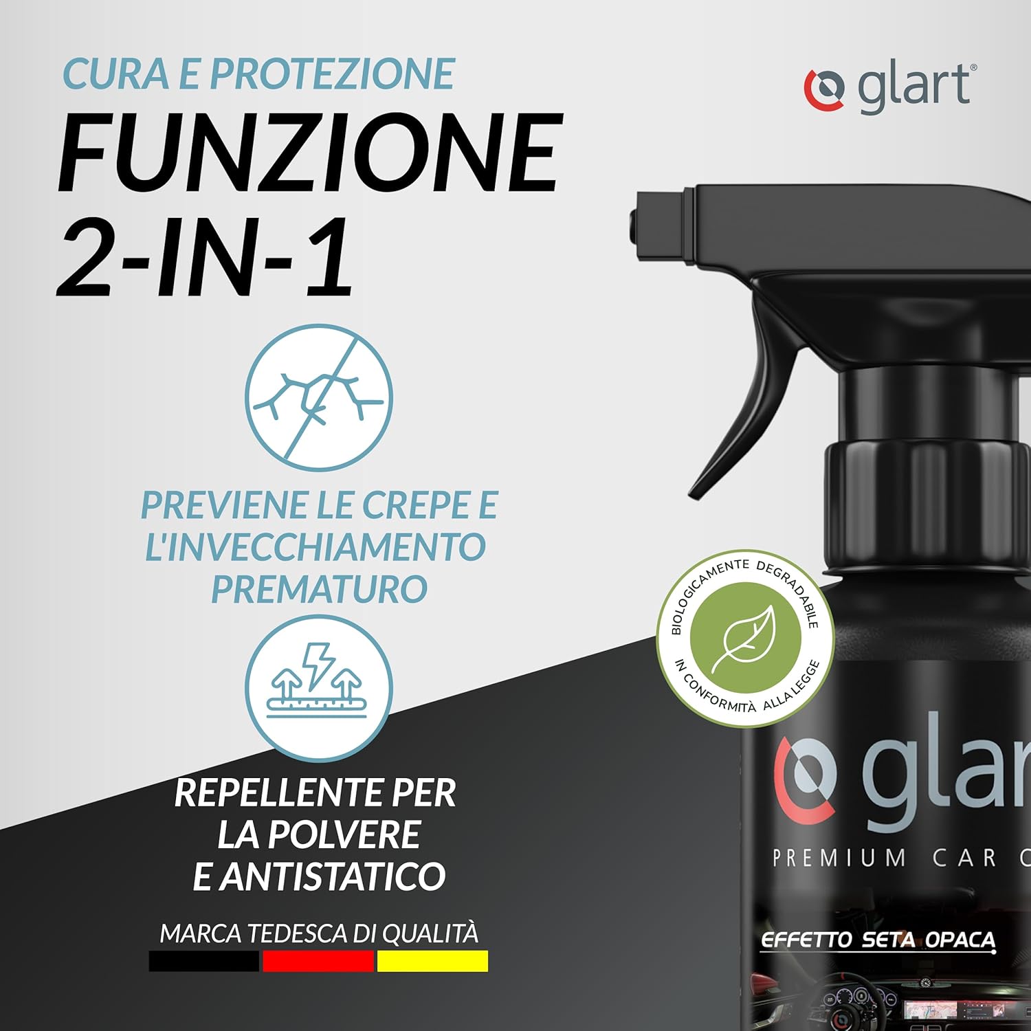 Thumbnail 4 de Glart 45CP Cura del Cruscotto Auto – Trattamento in profondità per plastiche interne, 500 ml