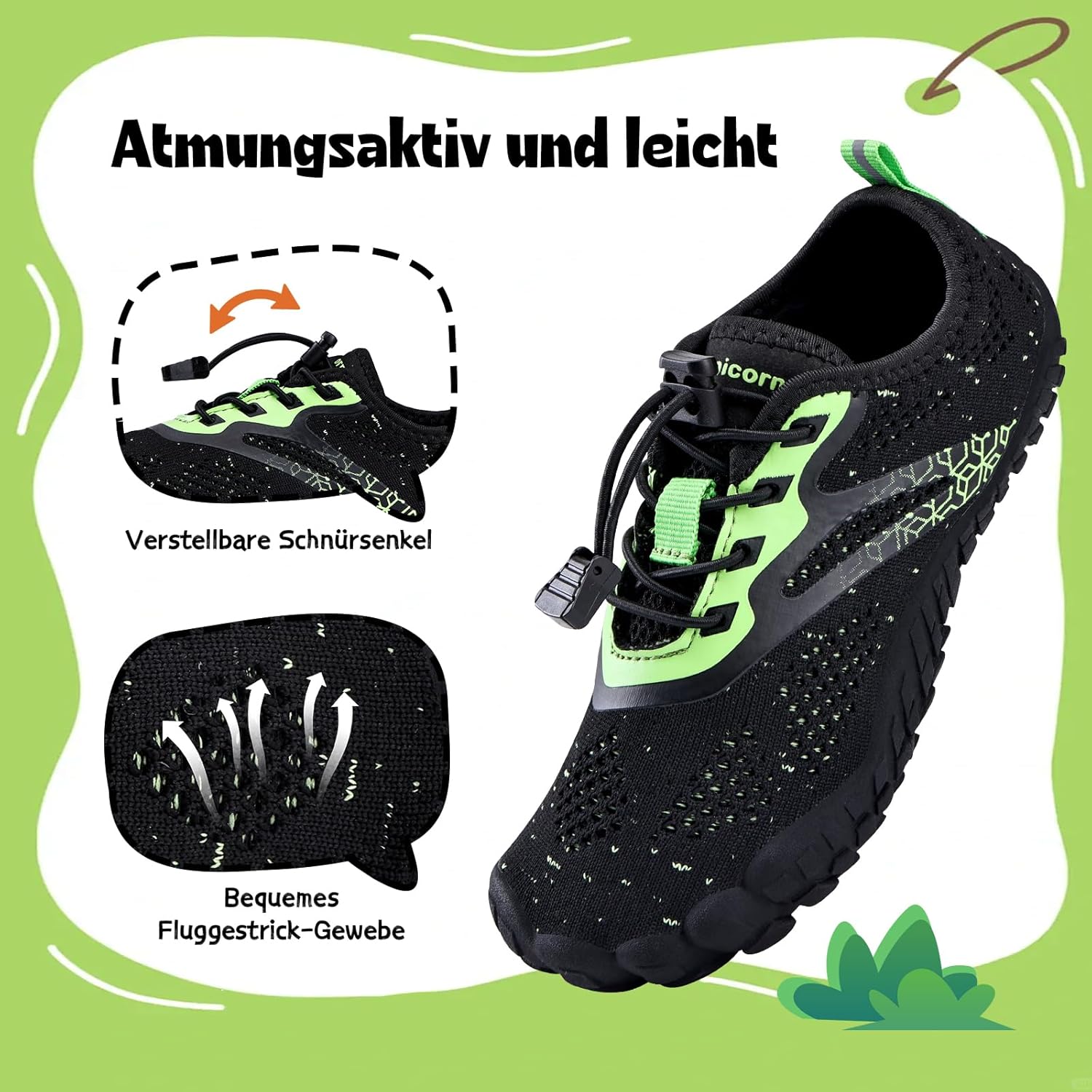 Thumbnail 3 de IceUnicorn Kinder Barfußschuhe – atmungsaktive Barfuß- und Aquaschuhe für Jungen und Mädchen