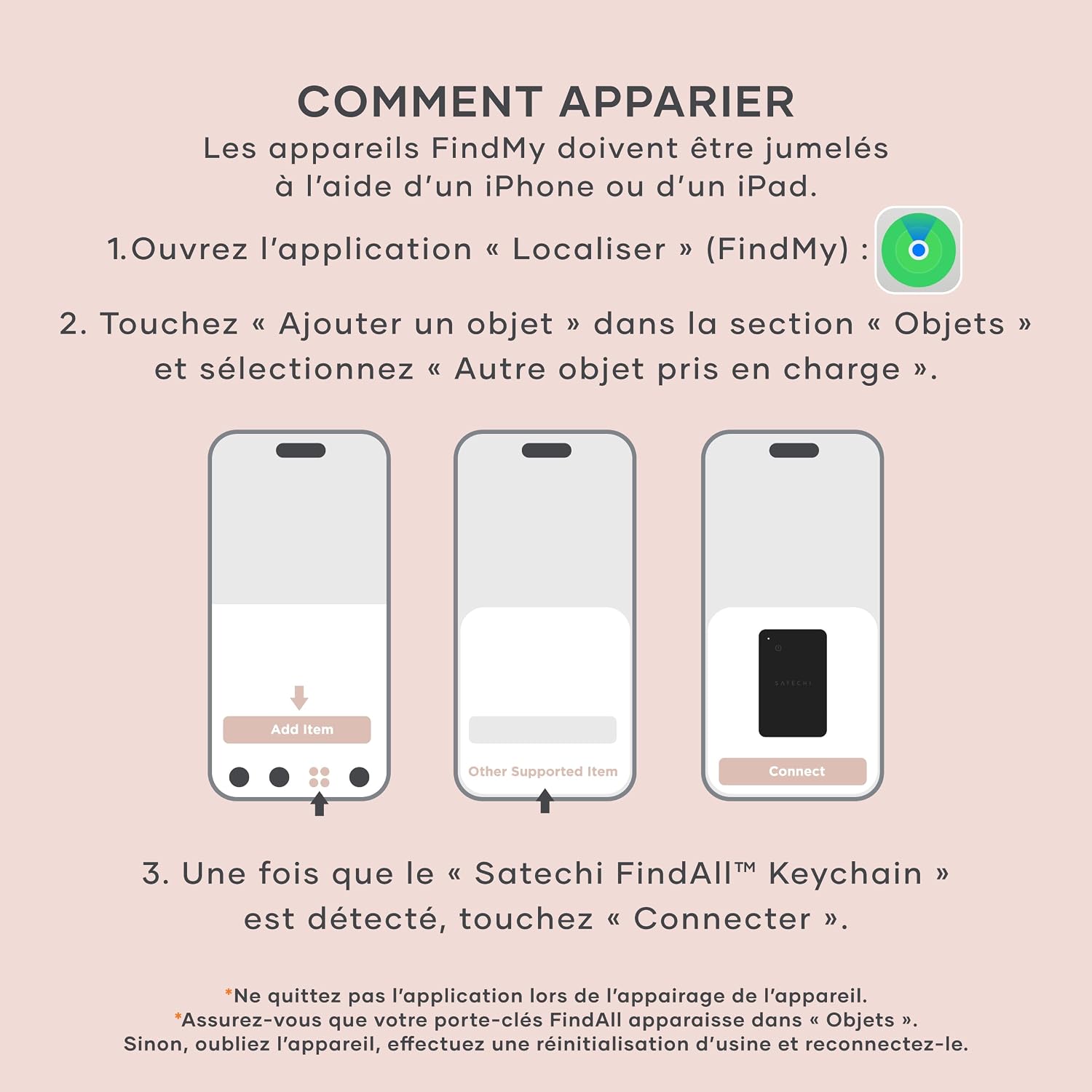Thumbnail 6 de SATECHI FindAll Localisateur de Clés avec Apple Find My - Rose Désert