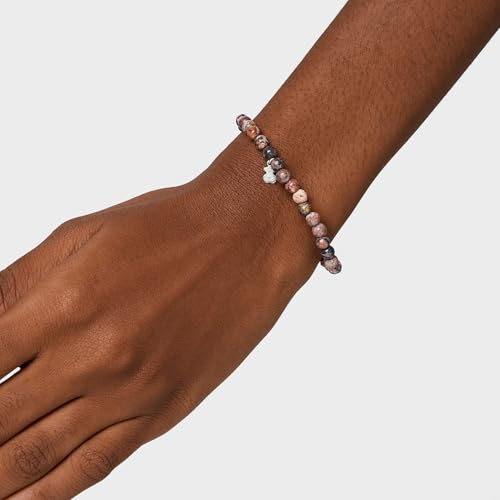 Detalle de TOUS Pulsera Elástica Marrón con Motivo de Oso en Plata de Primera Ley para Mujer – 16,5 cm (Colección Basics)