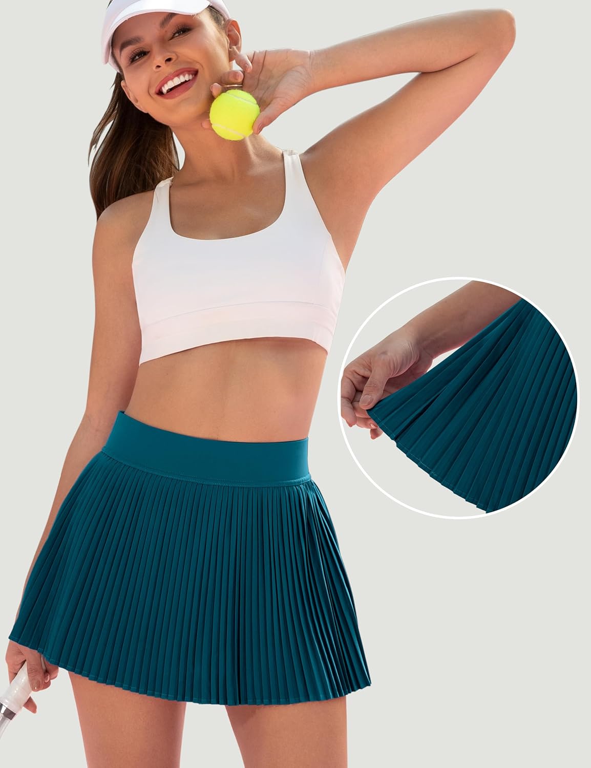 Thumbnail 4 de Desol Jupe-Short plissée pour femme avec short intégré – Taille haute, polyvalente pour tennis et golf