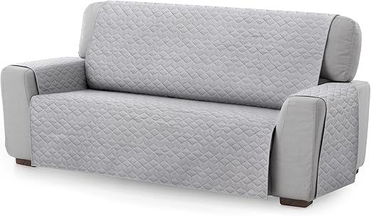 Textilhome Geometric Circus Funda Sofá 3 Plazas, Protector Gris