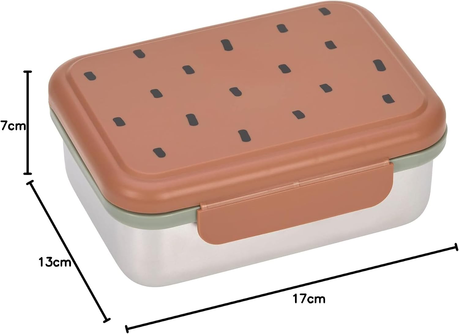 Thumbnail 5 de LÄSSIG Boîte à pain pour enfants en acier inoxydable – modèle Jardin d'enfants, 17,3 x 13,3 x 6,9 cm