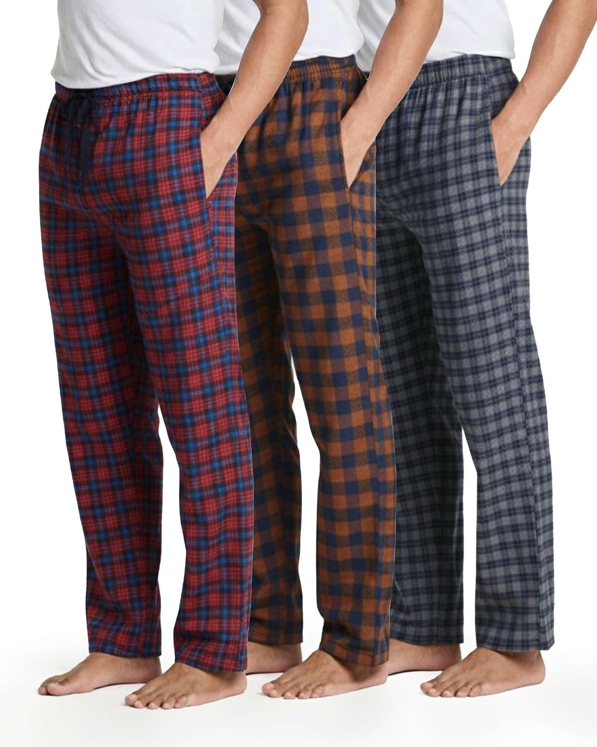 Thumbnail 4 de Real Essentials 3 Pack Pajama Pants, Big & Tall