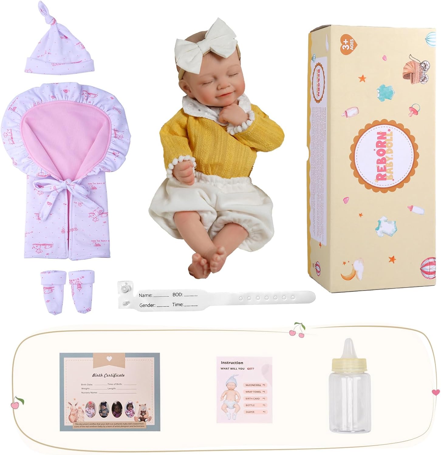 Detalle de BABESIDE Full Body Silicone Reborn Baby Doll – 12 Inch, 3 lb, Realistic Newborn Feel