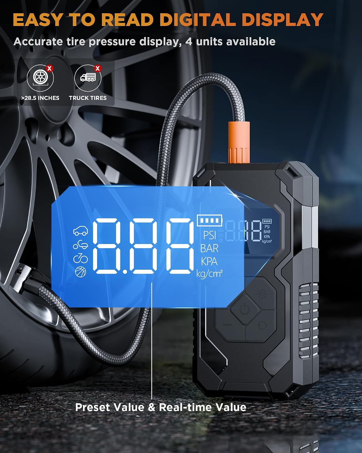 Thumbnail 3 de Tire Inflator Portable Air Compressor 150PSI