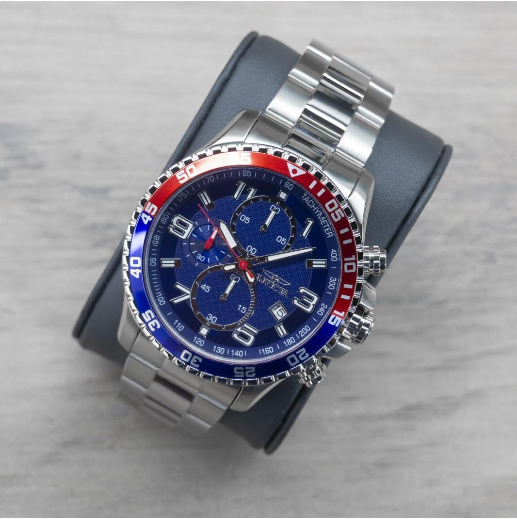 Thumbnail 6 de Invicta Specialty 34030 da uomo, cassa in acciaio da 45 mm con quadrante blu e movimento al quarzo