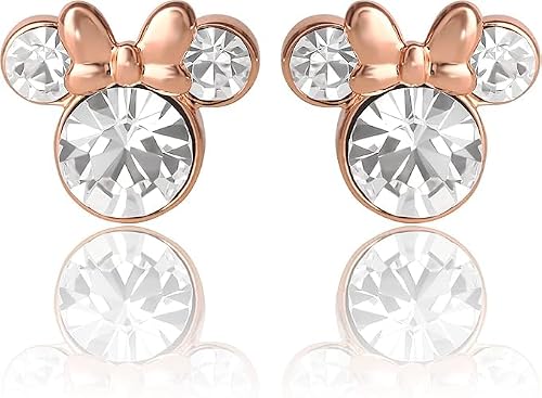 Thumbnail 1 de Orecchini Minnie Mouse a Bottone con Pietra Portafortuna Disney – Argento, per Donna