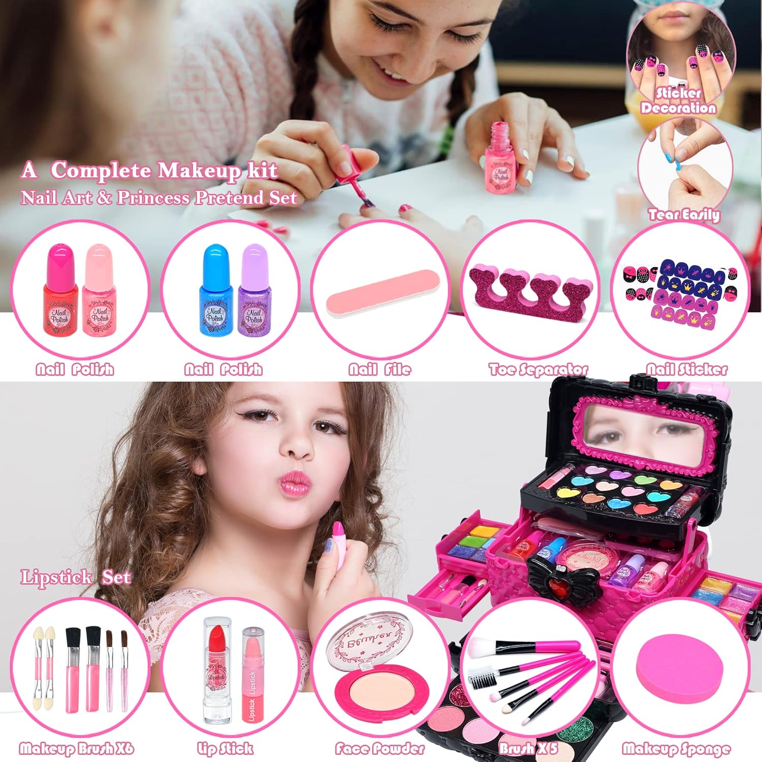 Thumbnail 4 de Kids Makeup Set for Girls 4–12 🎀