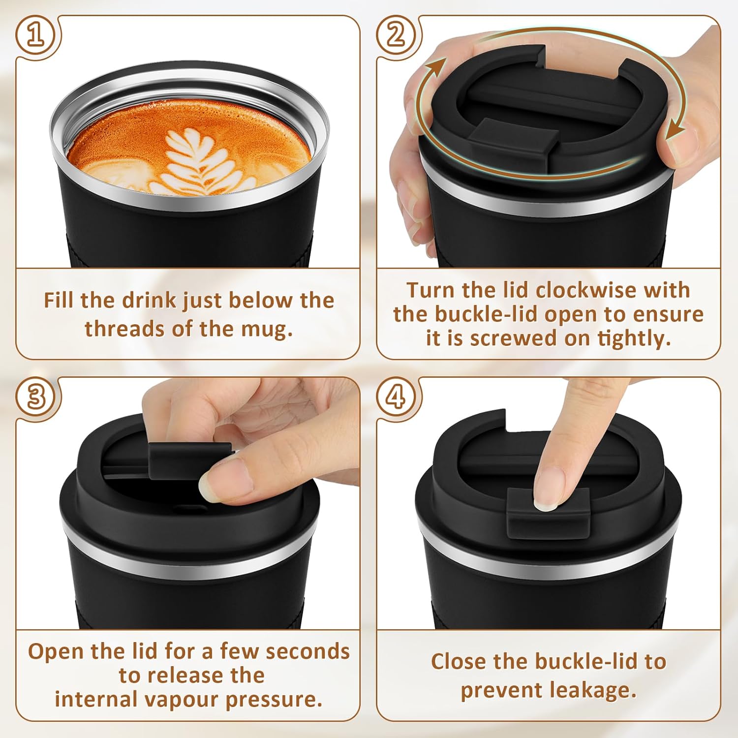 Thumbnail 5 de KETIEE Thermobecher 380 ml Edelstahl