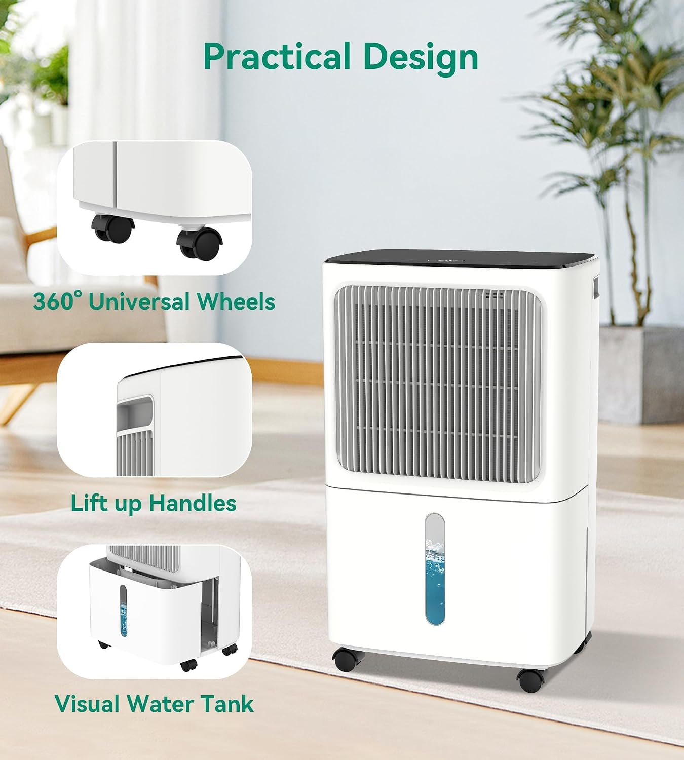 Thumbnail 6 de VEAGASO VG380 Dehumidifier, 34 Pints/Day, 3 Modes, Drain Hose
