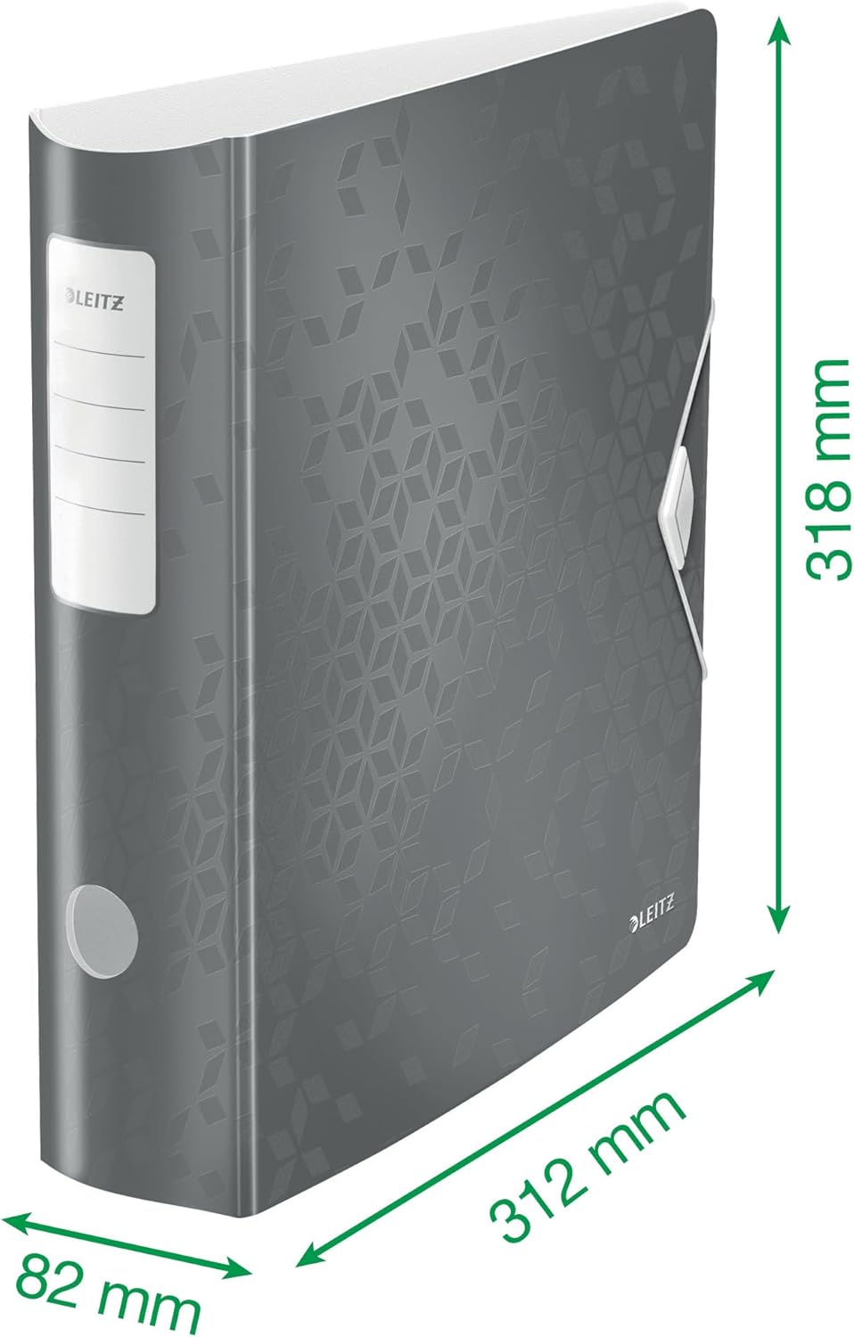 Detalle de Leitz Qualitäts-Ordner 180° Active WOW – 5er Pack, A4, Schwarz (11060095)